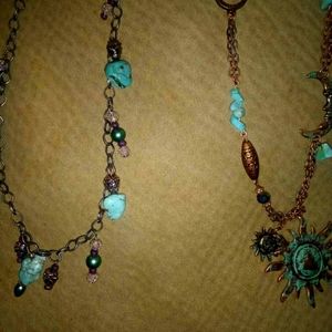 2 turquoise necklaces